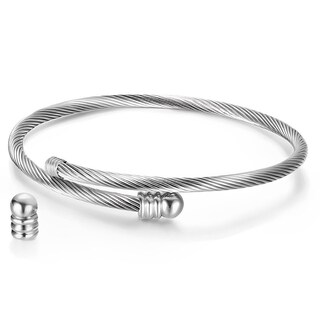 Bracciale Donna Con Ciondolo Cuore In Acciaio Inox 316L – Colore Argento – Regalo Per Fidanzata, Compleanno, San Valentino