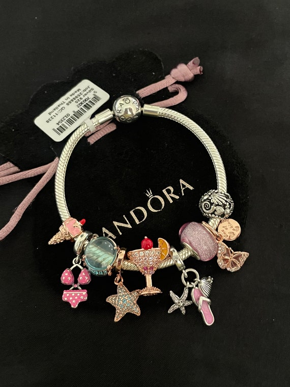 Pandora Bracelet with Ocean Themed Charms - Etsy 日本