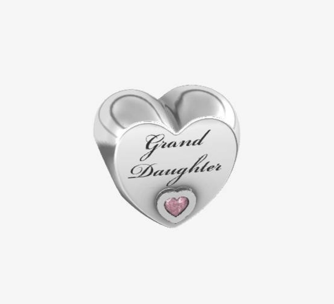 Granddaughter Heart Charm Etsy Sweden