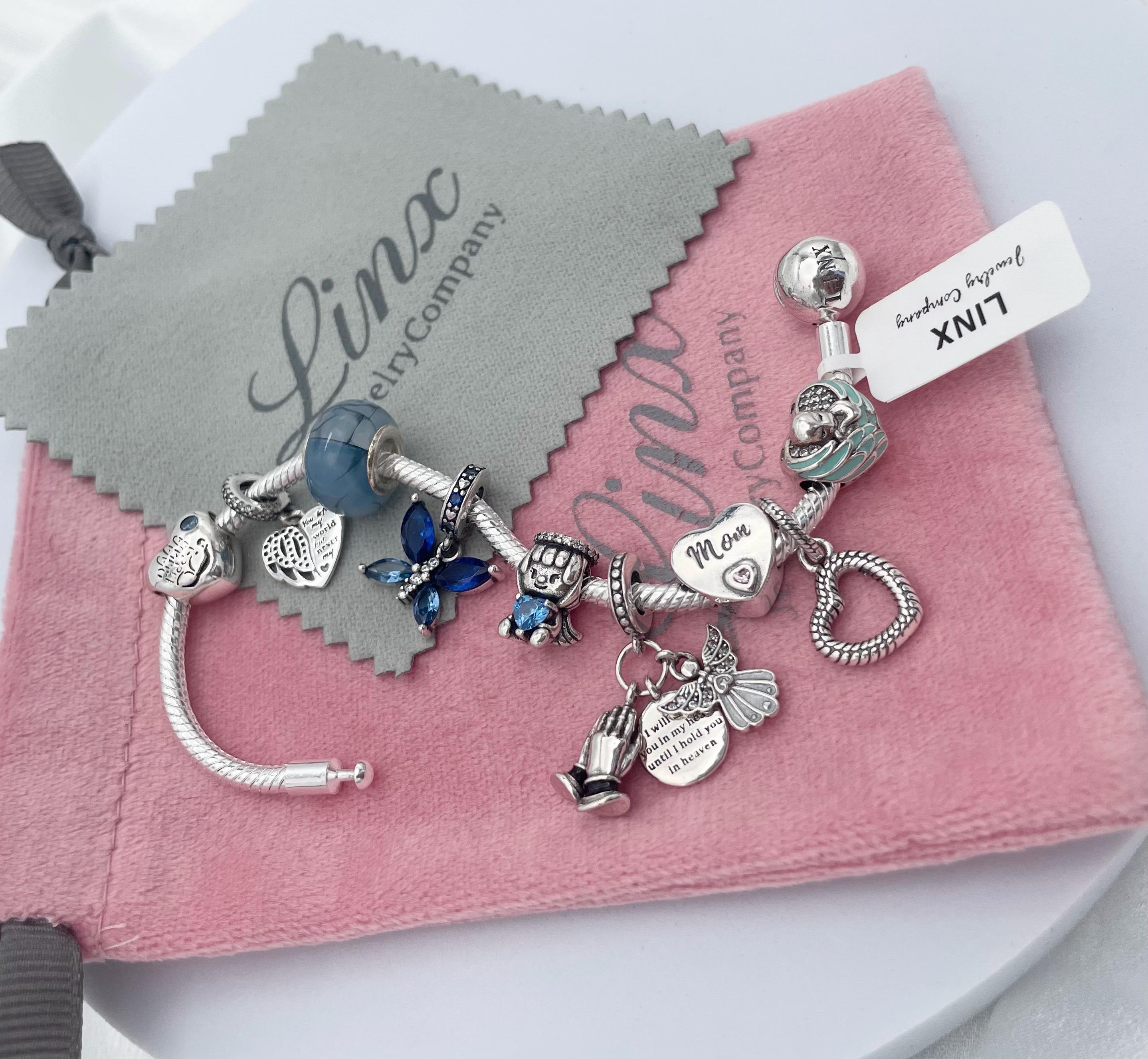 Linx Snake Chain Bracelet With Son Angel in Heaven Themed Charms