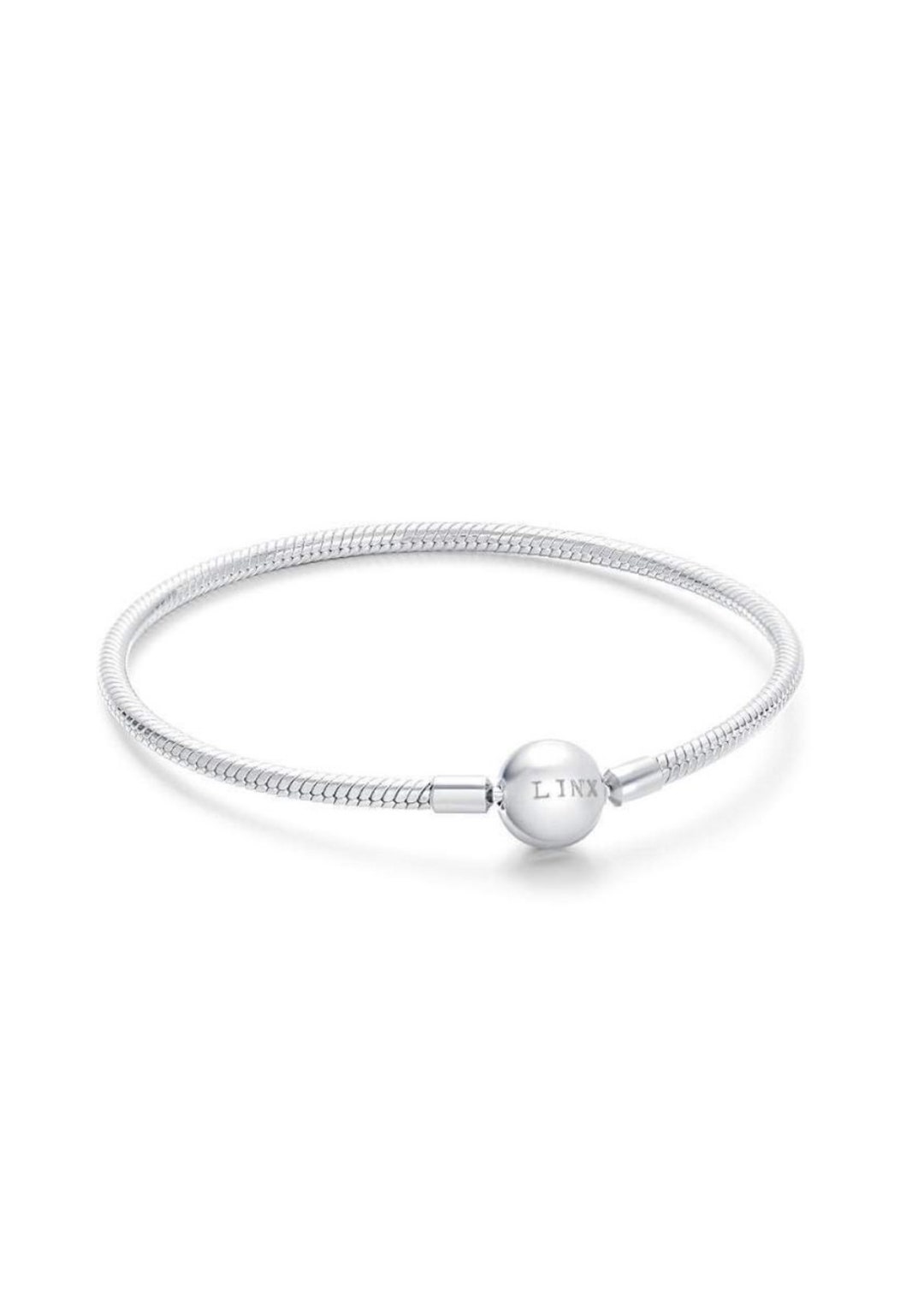 Linx Silver Snake Chain Charm Bracelet With Ball Clasp Etsy