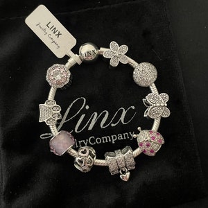 Linx Schlangenketten-Armband mit funkelnden Zirkonia-Anhängern
