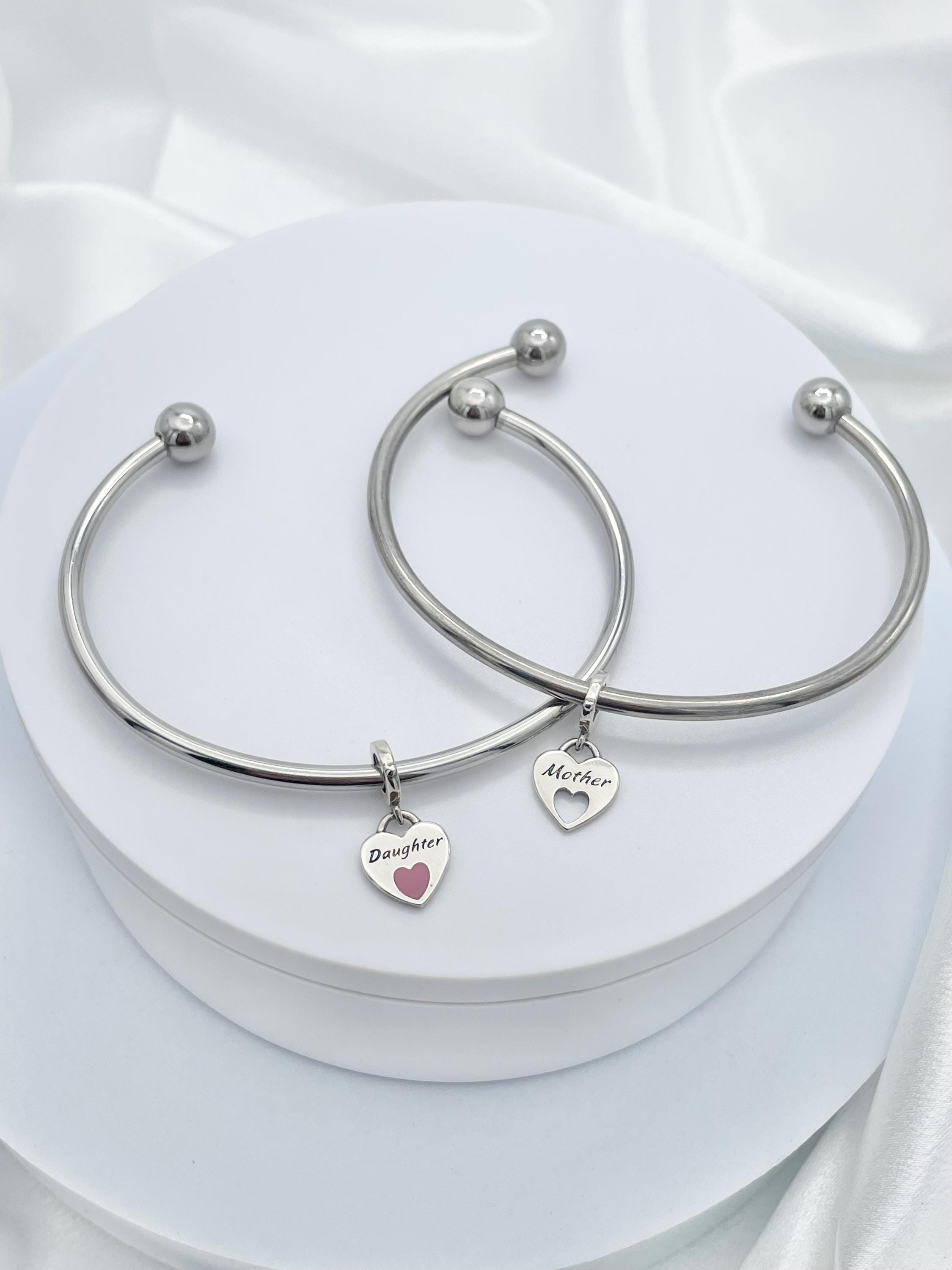 Linx Stainless Steel Open Bangles With Matching Mother and