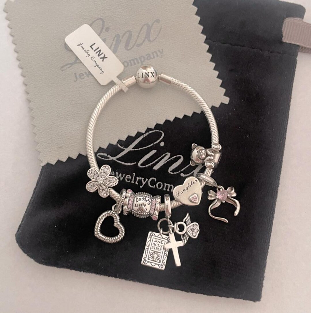 Linx Silver Snake Chain Bracelet With Religious Daughter