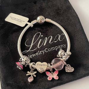 Linx Charm Bracelet with Pink Daughter Themed Charms