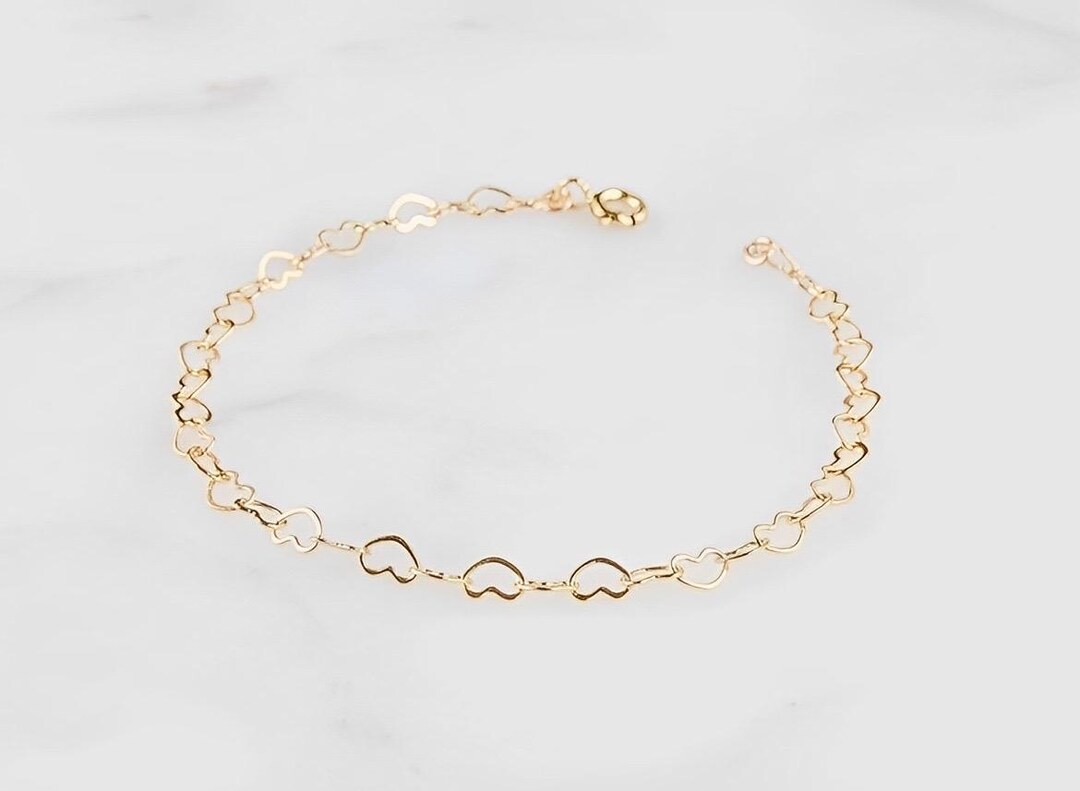 Braccialetto Bambina In Oro Giallo 18kt Con Cuoricini Smaltati - Foto 13