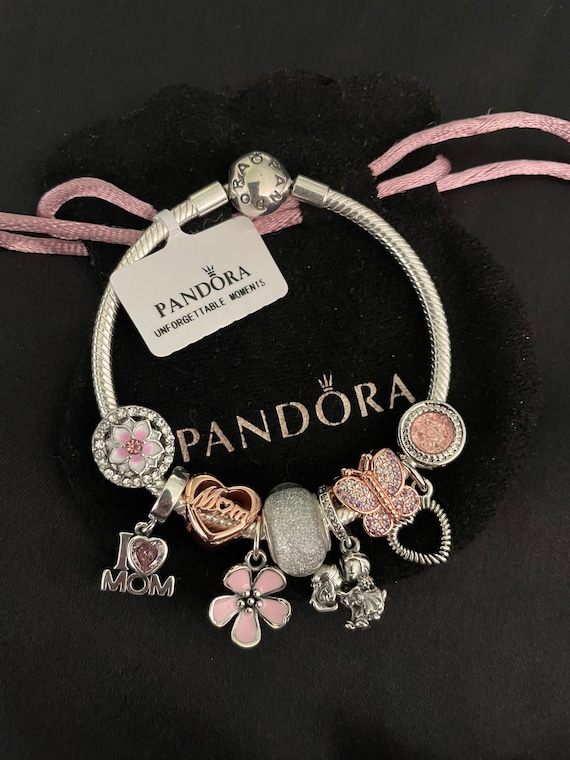 Pandora Bracelet With Mom Themed Charms 