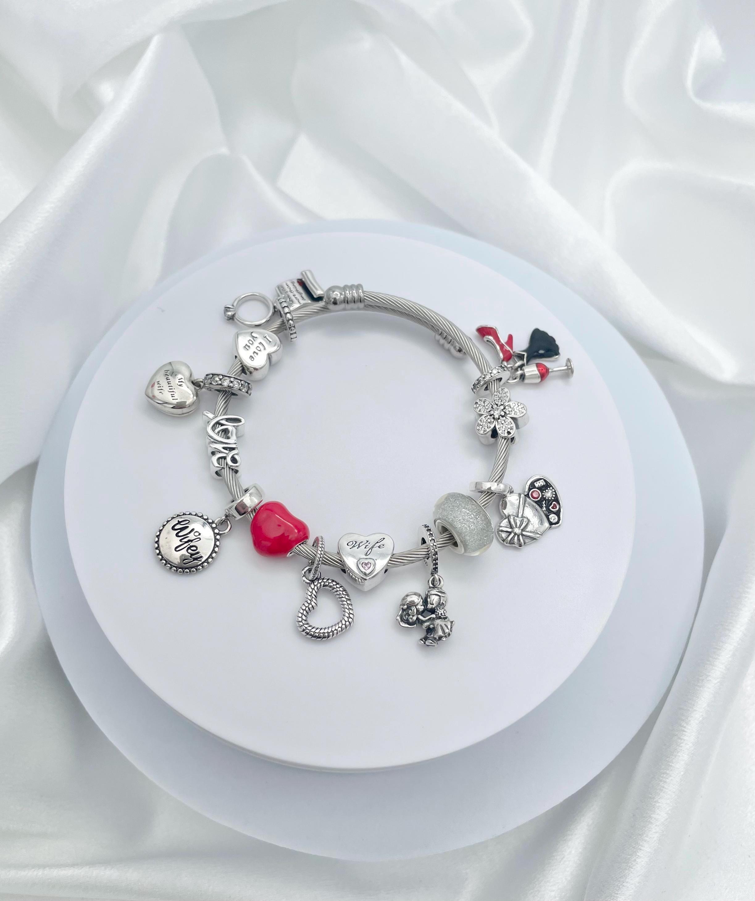 TOWLEING Towling, bracciale da donna, in argento Sterling 925, con simbolo dell'infinito, per donne, ragazze, rosa, amore, cuore, regalo di compleanno, per moglie, fidanzato