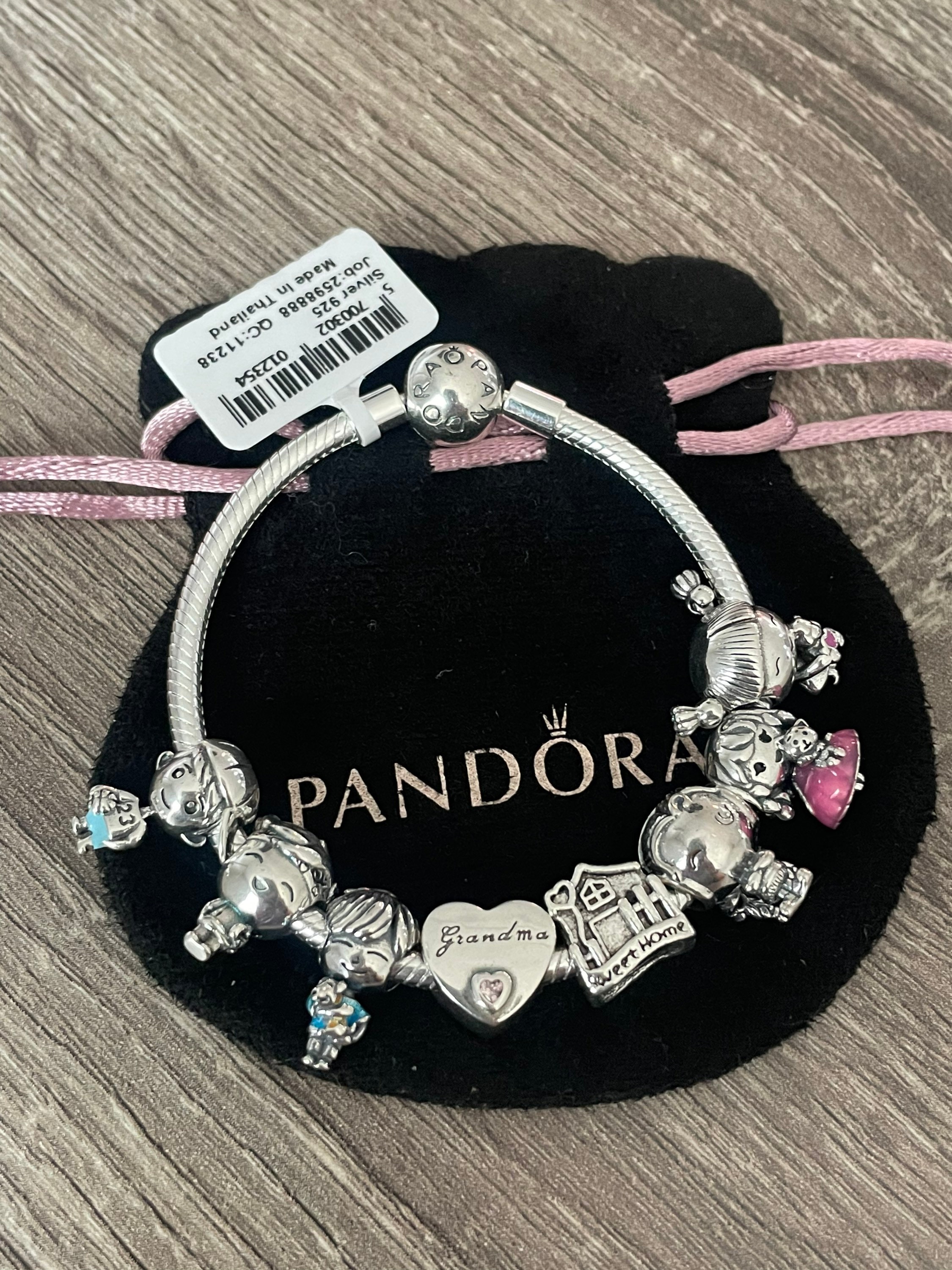 Pandora Bracelet With Grandma and Grandkids Themed Charms Etsy