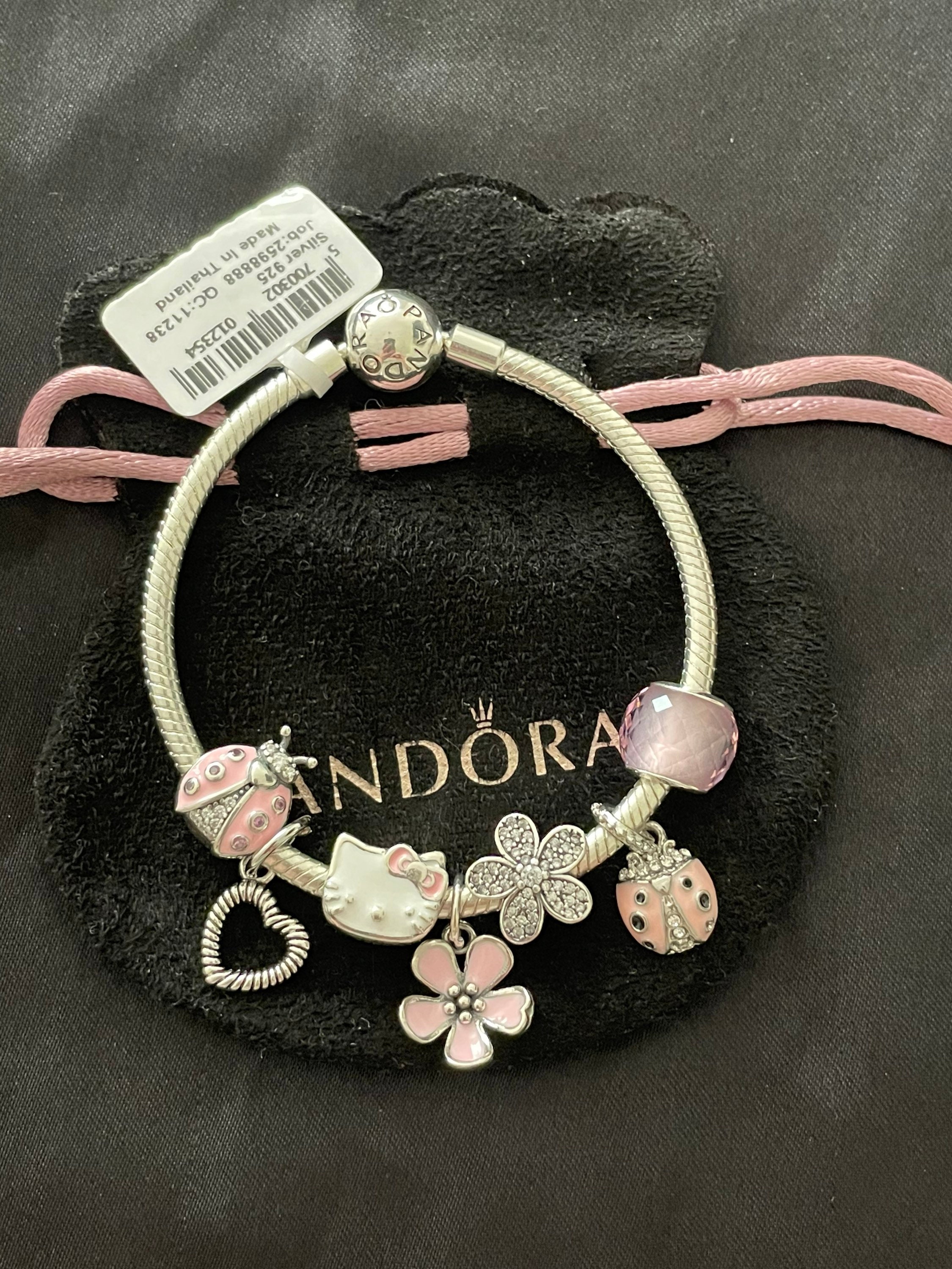 良品◎PANDORA ブレスレット ピンク A0300422