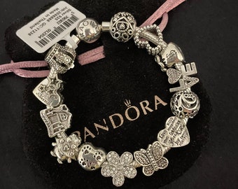 Silver Charm Bracelet Pandora Style, Pandora Style Charm Bracelet, Sparkly  Silver Beads Charm Bracelet Women,silver Bracelet eaudeboutique 