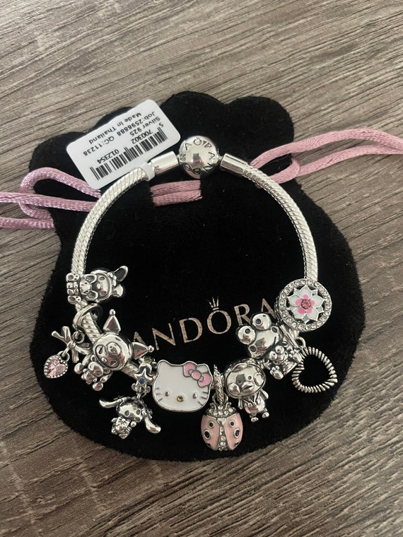 pandora bracelet with charms authentic used