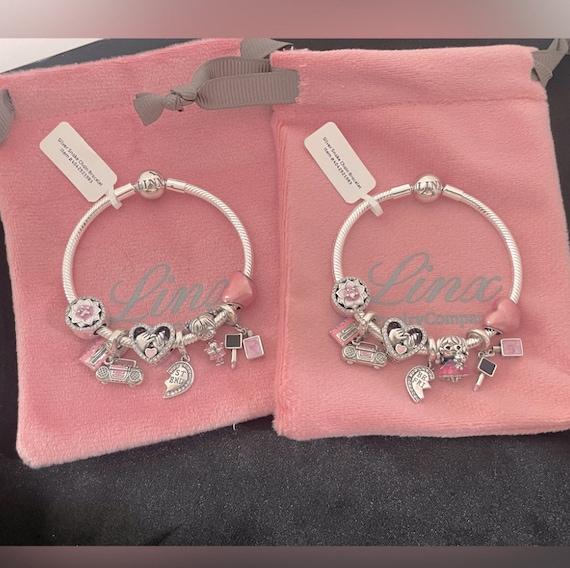 Matching Linx Bracelets With Pink Best Friends Themed Charms