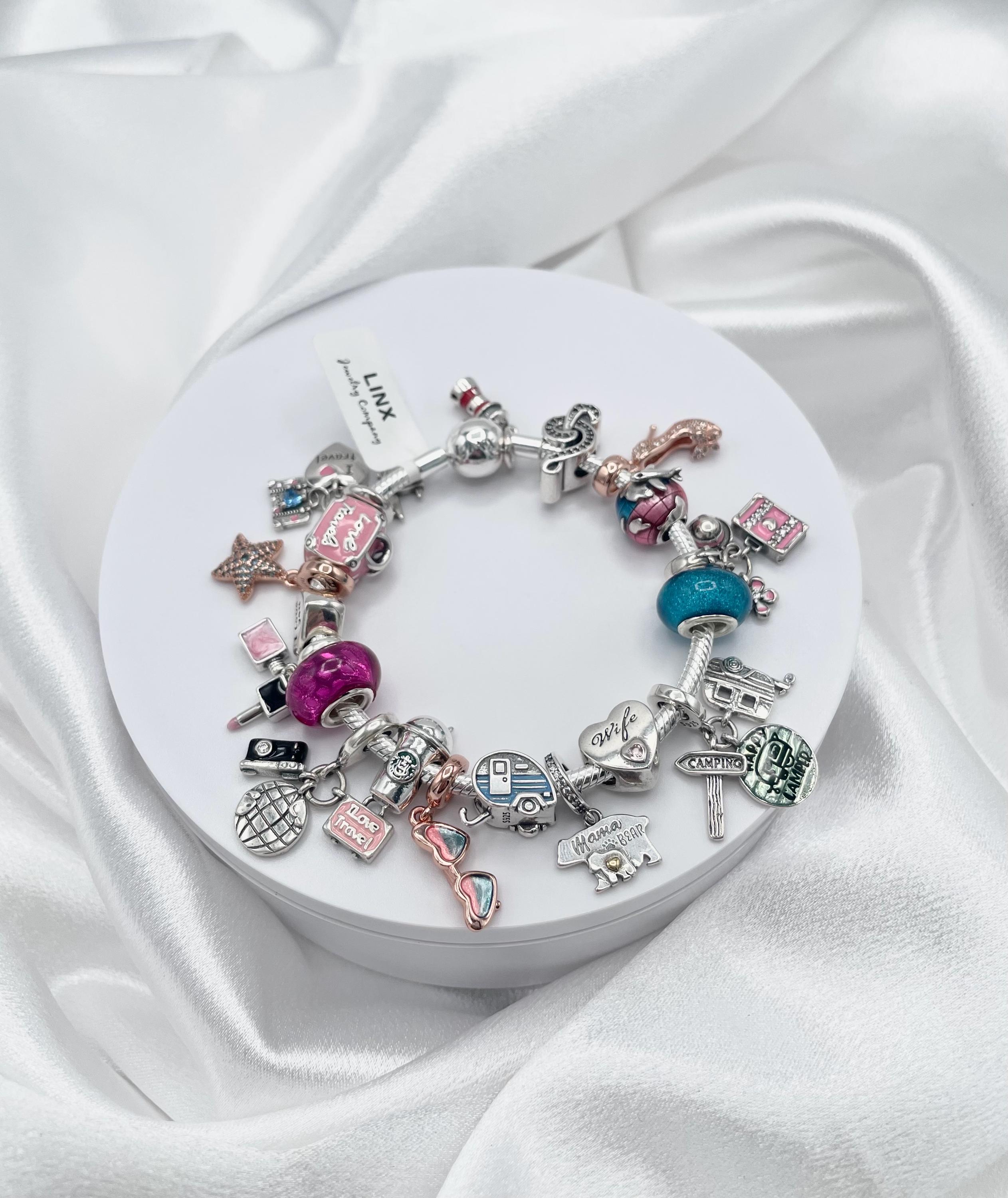 Linx Silver Snake Chain Bracelet With Wife Mom Travel and Camping