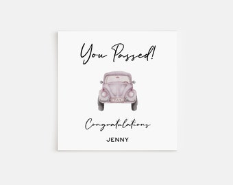 Personalised Printed Congratulations Driving Test Greetings Card - Passed Driving Test Card
