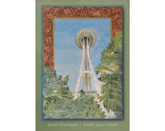 Glazen snijplank | Heilige wachtpost-Seattle Space Needle