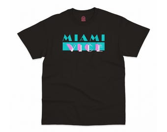 Miami Vice T-Shirt, 80s Retro TV Series, Unisex Crewneck