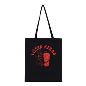 ルーザーケバブ、面白いケバブシェフTシャツ、食べ物好きのためのヴィンテージグラフィック - アートワークイラスト、クラシックトートバッグ、フロントレトロプリント