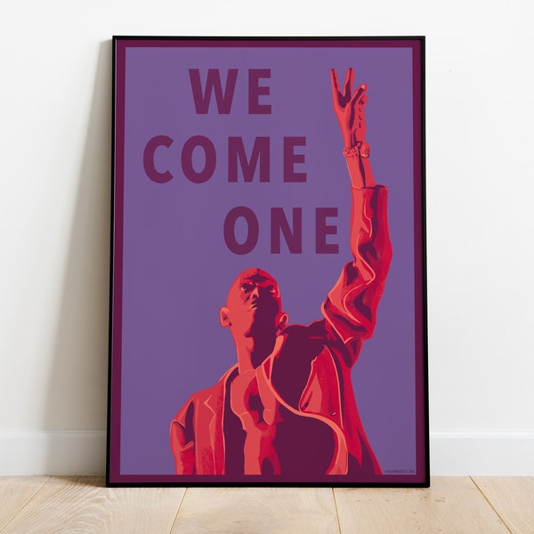 Faithless, Maxi Jazz, We Come One - Artwork Illustration Print Poster, Premium Semi-Glossy Paper