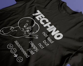 Camiseta Techno - Camiseta para festivales rave - Camiseta de música electrónica - Ropa minimalista para clubes de techno
