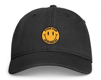 Gorra Acid House Smiley - Gorra estilo retro de los 90 para clubes y raves - Regalo ideal para festivales de música house