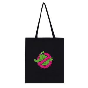Ghostbusters, Bill Murray, Dan Aykroyd, 80s Movie Artwork Illustration Classic Tote Bag, Front Retro Print