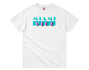 Miami Vice Retro Print T-Shirt, 80s TV Show
