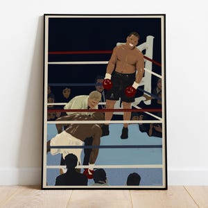 Mike Tyson, James "Buster" Douglas, The Biggest Upset - Illustrazione artistica Stampa poster, carta semi-lucida premium