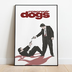 Reservoir Dogs, Quentin Tarantino, Steve Buscemi, Harvey Keitel - Artwork Illustration Print Movie Poster, Premium Semi-Glossy Paper