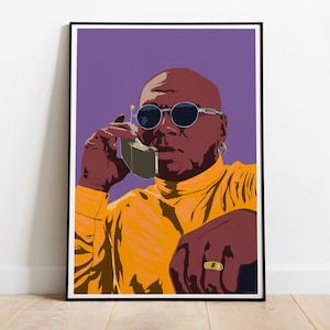Marsellus Wallace, Pulp Fiction, Quentin Tarantino, S. L. Jackson, J. Travolta, 1994 - Illustrazione d'arte cinematografica, carta semilucida di qualità superiore