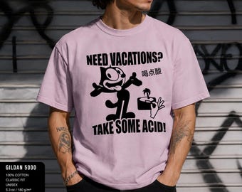 Camiseta divertida de Acid House - Camiseta retro con humor y dibujos animados - Camiseta gráfica psicodélica - Ropa de música rave