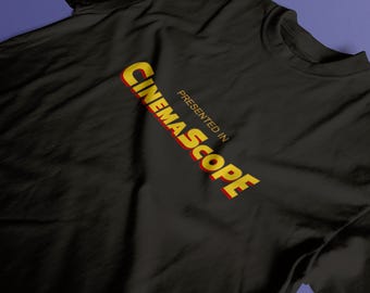 Presented in CinemaScope T-Shirt - Vintage Film Lover Tee - Retro Movie Buff Shirt - Cinema Enthusiast Gift