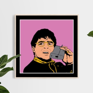 Diego Armando Maradona N10 - Artwork Illustration Print Poster, Premium Semi-Glossy Paper