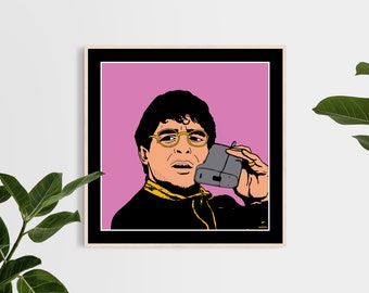 Diego Armando Maradona N10 - Artwork Illustration Print Poster, Premium Semi-Glossy Paper