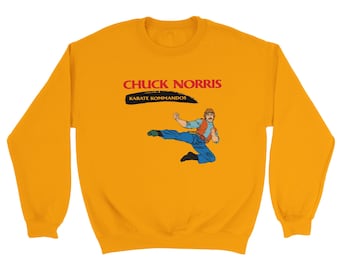 Sudadera Chuck Norris - Camiseta retro de los 80 de Karate Kommandos - Ropa vintage de acción y artes marciales