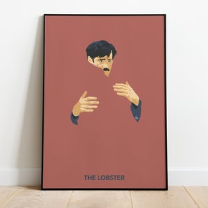 The Lobster - Him, Colin Farrell, Lanthimos - Kunstwerk Illustration Druck Film Poster, Premium Semi-Glossy Papier