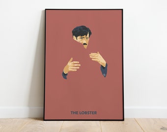 The Lobster - Him, Colin Farrell, Lanthimos - Artwork Illustration Print Movie Poster, Premium Semi-Glossy Paper