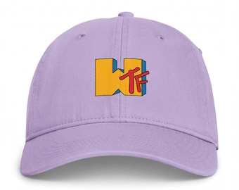 WTF Is Happening Hat - Retro 90s Pop Culture MTV Inspired Coastal Washed Cap - Funny Vintage Streetwear