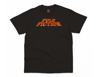 Pulp Fiction, Quentin Tarantino, Illustration Movie Tee - HQ Print T-Shirt, Heavyweight Unisex Crewneck