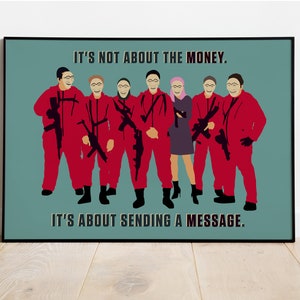 Money Heist, La Casa De Papel - Tv Series Artwork Print Poster, Premium Semi-Glossy Paper