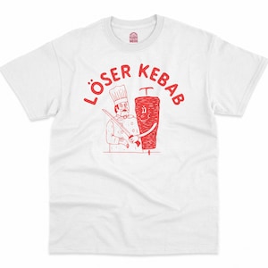 Loser Kebab, Funny Kebap Chef T-Shirt, Vintage Graphic for Food Lovers - HQ Retro Print T-Shirt, Heavyweight Unisex Crewneck