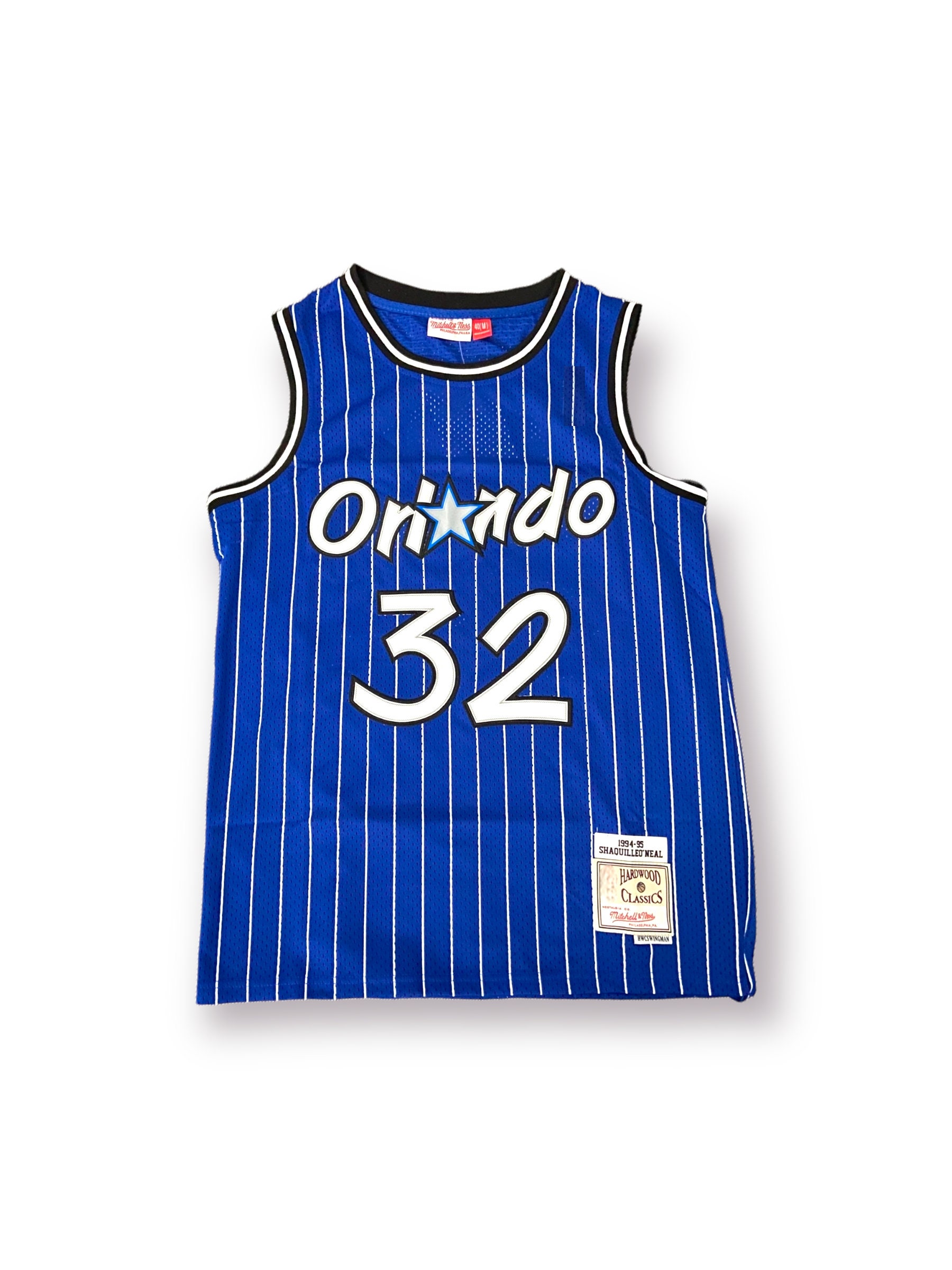 ORLANDO MAGIC 90s NBA BASKETBALL JERSEY VINTAGE SHAQUILLE O'NEAL #32  PINSTRIPE !