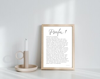 christliches Poster "Psalm 1"