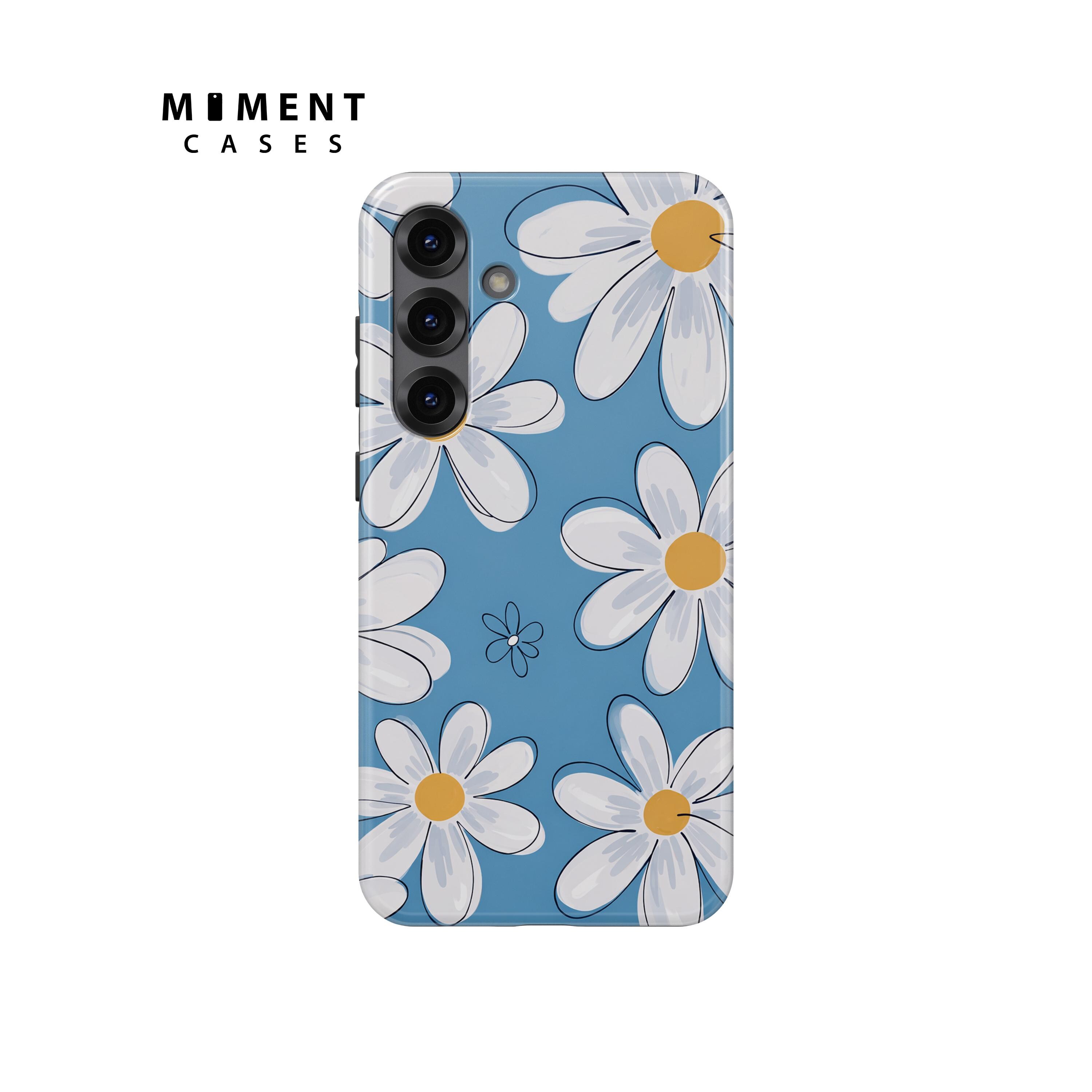 Jolie coque de portable marguerite pour Galaxy S25 Ultra, S25 Plus, S25, S26 Plus, S26 Ultra, S23, S23 Plus, S22, S21, S20, téléphone floral