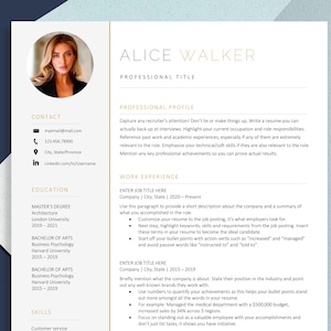 以下が含まれることがあります： プロのヘッドショット、連絡先情報、教育、職務経歴、スキルセクションを備えた履歴書テンプレート。この履歴書は、求職者がプロフェッショナルで効果的な履歴書を作成するのに役立ちます。