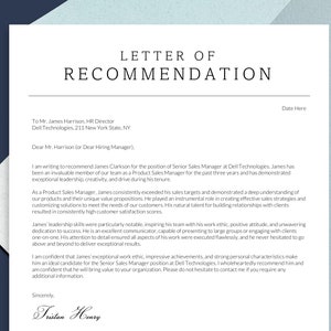 Plantilla de carta de referencia personal, plantilla de carta de recomendación, carta de recomendación, plantilla de carta de referencia profesional