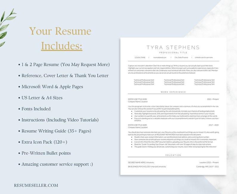 ATS Friendly Resume Template Professional - Il 794xN.4251538913 1w7f 