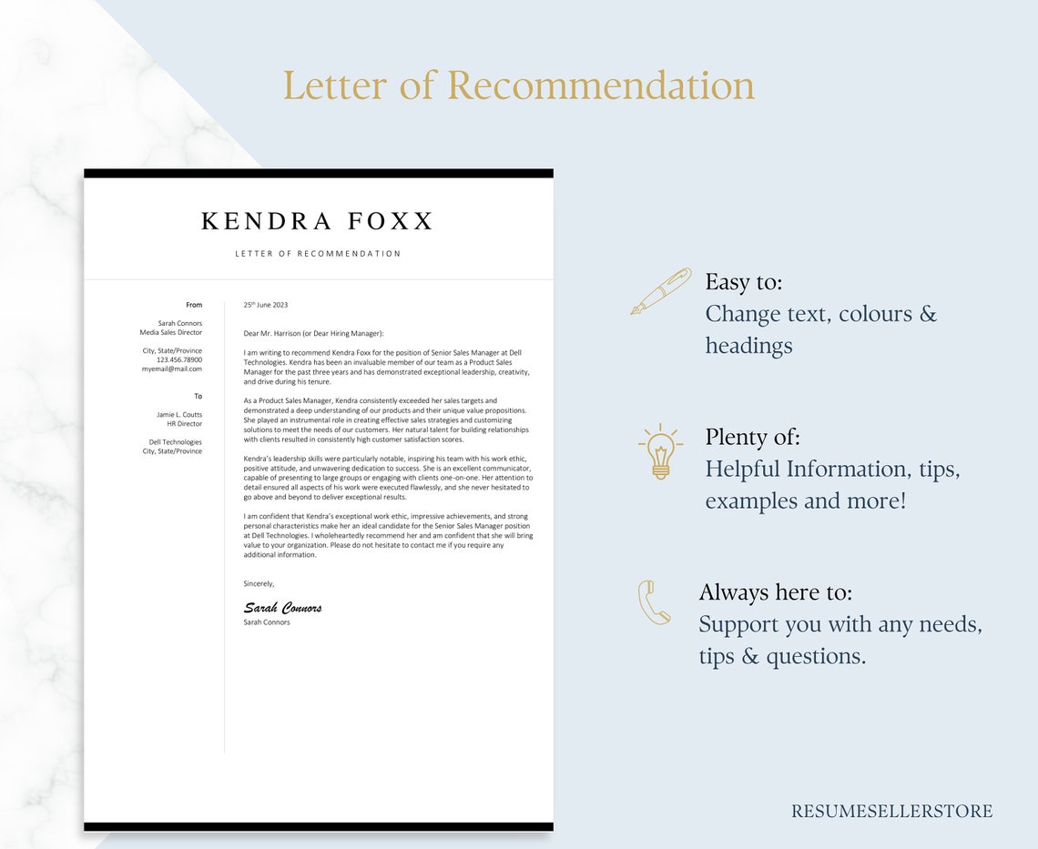 Stunning Executive Letter of Recommendation, Recommendation Letter