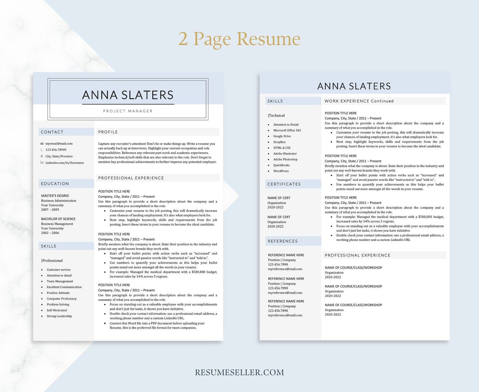 Clean Professional Resume Template, Clean Modern Executive Resume for ...