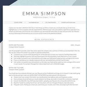 ATS Resume Template, Professional Clean Resume Template for Pages and Word, ATS Friendly Resume CV Design 2022, Instant Download Resume
